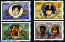 Belize/British Honduras 1986 International Year Of Peace 4v, Mint NH, History - Nature - Peace - Flowers & Plants - Honduras Britannico (...-1970)