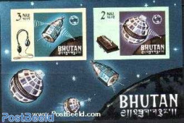 Bhutan 1966 ITU Centenary S/s Imperforated, Mint NH, Science - Transport - Various - Telecommunication - Space Explora.. - Télécom