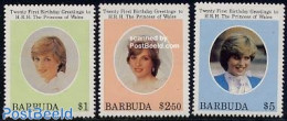 Barbuda 1982 Diana 21st Birthday 3v, Mint NH, History - Charles & Diana - Kings & Queens (Royalty) - Familles Royales