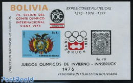 Bolivia 1974 Events S/s, Coat Of Arms, Mint NH, History - Sport - Coat Of Arms - Olympic Games - Olympic Winter Games - Bolivien