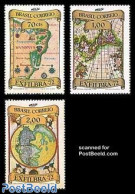 Brazil 1972 Exfilbra, Maps 3v, Mint NH, Various - Philately - Maps - Neufs