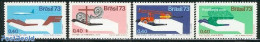 Brazil 1973 Security 4v, Mint NH, Transport - Various - Automobiles - Fire Fighters & Prevention - Aircraft & Aviation.. - Unused Stamps