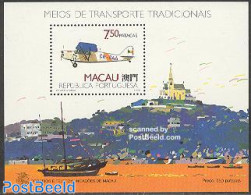 Macao 1989 Aeroplane S/s, Mint NH, Transport - Aircraft & Aviation - Ships And Boats - Ungebraucht