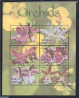 Maldives 2002 Orchids 6v M/s /Laelia Gouldiana, Mint NH, Nature - Flowers & Plants - Orchids - Malediven (1965-...)