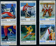 Manama 1970 Olympic Winter Games 6v, Mint NH, Sport - (Bob) Sleigh Sports - Ice Hockey - Olympic Winter Games - Skatin.. - Winter (Varia)