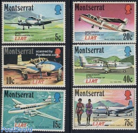 Montserrat 1971 LIAT 6v, Mint NH, Transport - Aircraft & Aviation - Avions
