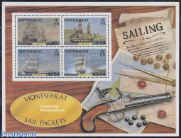 Montserrat 1986 Postal Ships S/s, Mint NH, Transport - Post - Ships And Boats - Post