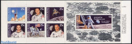 Marshall Islands 1990 Moonlanding 7v In Booklet, Mint NH, Transport - Stamp Booklets - Space Exploration - Ohne Zuordnung