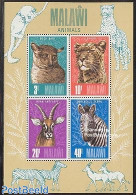 Malawi 1975 Animals S/s, Mint NH, Nature - Animals (others & Mixed) - Cat Family - Zebra - Malawi (1964-...)