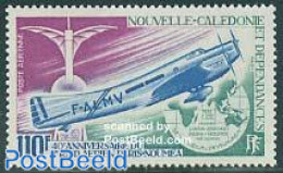 New Caledonia 1972 Paris-Noumea Flight 1v, Mint NH, Transport - Aircraft & Aviation - Ongebruikt