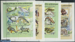 Niger 2000 African Animals And Prehistoric Ancesters 24v In 4 M/s, Mint NH, Nature - Animals (others & Mixed) - Prehis.. - Prehistorics