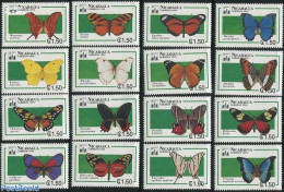 Nicaragua 1994 Butterflies 16v, Mint NH, Nature - Butterflies - Nicaragua