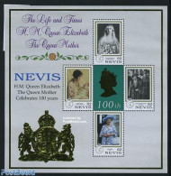 Nevis 1999 Queen Mother 4v M/s, Mint NH, History - Kings & Queens (Royalty) - Familles Royales