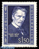 Austria 1953 Hugo Wolf 1v, Mint NH, Performance Art - Music - Unused Stamps