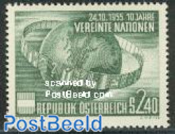 Austria 1955 United Nations 1v, Unused (hinged), History - United Nations - Ongebruikt