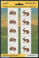 Austria 2008 Hedgehog & Rabbit M/s, Mint NH, Nature - Animals (others & Mixed) - Hedgehog - Rabbits / Hares - Unused Stamps