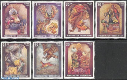Uzbekistan 1997 National Fairy Tale 7v, Mint NH, Nature - Birds - Art - Fairytales - Science Fiction - Fiabe, Racconti Popolari & Leggende
