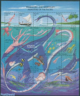 Palau 1993 Prehistoric Animals 25v M/s, Mint NH, Nature - Transport - Fish - Prehistoric Animals - Shells & Crustacean.. - Fische