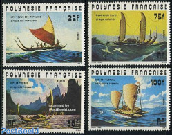 French Polynesia 1976 Pirogues 4v, Mint NH, Transport - Ships And Boats - Nuovi