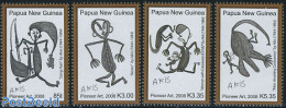 Papua New Guinea 2008 Pioneer Art 4v, Mint NH, Art - Modern Art (1850-present) - Paintings - Papua New Guinea