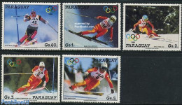 Paraguay 1987 Olympic Winter Games 5v, Mint NH, Sport - Olympic Winter Games - Skiing - Ski