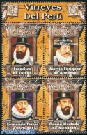 Peru 2006 Historic Rulers 4v+tab [+], Mint NH, History - Kings & Queens (Royalty) - Royalties, Royals
