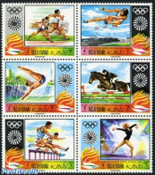 Ras Al-Khaimah 1970 Olympic Games 6v [++], Mint NH, Sport - Athletics - Gymnastics - Olympic Games - Swimming - Athletics