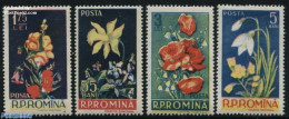 Romania 1956 Flowers 4v, Mint NH, Nature - Flowers & Plants - Unused Stamps