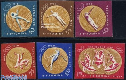 Romania 1961 Olympic Winners 6v Imperforated, Mint NH, Sport - Athletics - Boxing - Kayaks & Rowing - Olympic Games - .. - Neufs
