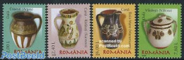 Romania 2008 Definitives, Ceramics 4v (2.00,2.40,6.00,7.60), Mint NH, Art - Art & Antique Objects - Ceramics - Neufs