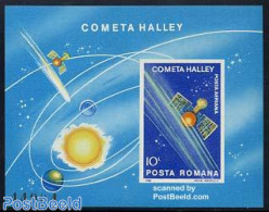 Romania 1986 Halleys Comet S/s, Imperforated, Mint NH, Science - Transport - Astronomy - Space Exploration - Halley's .. - Nuevos