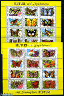Romania 1992 Butterflies 2x12v M/s, Mint NH, Nature - Butterflies - Unused Stamps