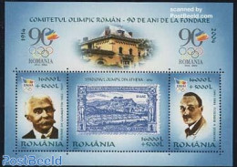 Romania 2004 National Olympic Committee S/s, Mint NH, Sport - Olympic Games - Stamps On Stamps - Ungebraucht