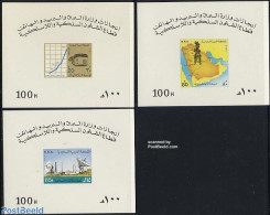 Saudi Arabia 1981 Telecommunications 3 S/s, Mint NH, Science - Various - Maps - Geographie