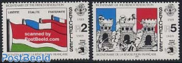 Seychelles 1989 World Stamp Expo 89 2v, Mint NH, History - Flags - Andere & Zonder Classificatie