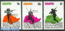 Singapore 1970 National Service 3v, Mint NH - Andere & Zonder Classificatie