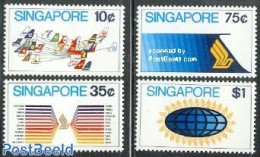 Singapore 1973 Aviation 4v, Mint NH, Transport - Aircraft & Aviation - Avions