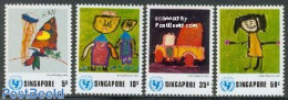 Singapore 1974 UNICEF 4v, Mint NH, History - Unicef - Art - Children Drawings - Andere & Zonder Classificatie