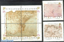 Singapore 1989 Maps 6v (2v+[+]), Mint NH, Various - Maps - Aardrijkskunde
