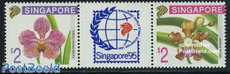 Singapore 1995 Singapore 2v+tab [:T:], Mint NH, Nature - Flowers & Plants - Orchids - Andere & Zonder Classificatie