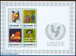 Singapore 1974 UNICEF S/s, Mint NH, History - Unicef - Children Drawings - Andere & Zonder Classificatie