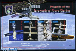 Sierra Leone 2006 International Space Station 4v M/s, Mint NH, Transport - Space Exploration - Andere & Zonder Classificatie