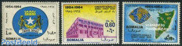 Somalia 1964 Credit Bank 3v, Mint NH, History - Various - Coat Of Arms - Banking And Insurance - Maps - Geografia