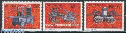 Somalia 2001 Fire Engines 3v, Mint NH, Transport - Coaches - Fire Fighters & Prevention - Diligences