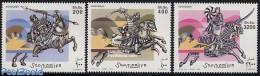 Somalia 2003 Soldiers On Horses 3v, Mint NH, History - Nature - Knights - Horses - Somalie (1960-...)