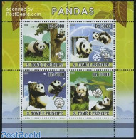 Sao Tome/Principe 2008 Pandas 4v M/s, Mint NH, Nature - Animals (others & Mixed) - Pandas - Sao Tomé E Principe