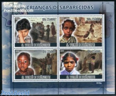 Sao Tome/Principe 2009 Desperate Children 4v M/s, Mint NH - Sao Tome Et Principe