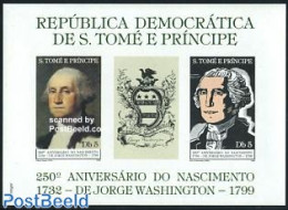 Sao Tome/Principe 1982 George Washington S/s Imperforated, Mint NH, History - Coat Of Arms - US Bicentenary - São Tomé Und Príncipe
