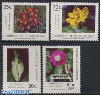 El Salvador 1986 Flowers 4v, Mint NH, Nature - Flowers & Plants - El Salvador