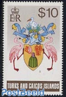 Turks And Caicos Islands 1988 Definitive 1v, Mint NH, History - Nature - Coat Of Arms - Birds - Flamingo - Andere & Zonder Classificatie